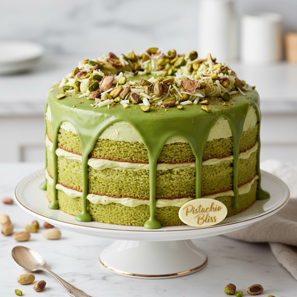 Decadent Pistachio Bliss Cake recipe