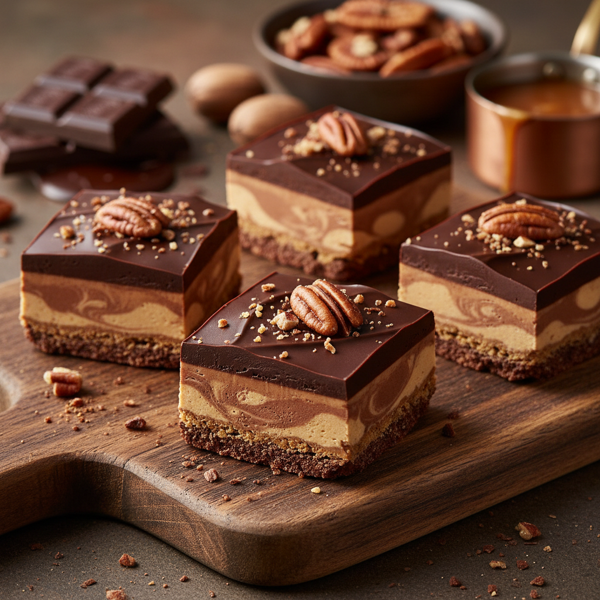 Decadent Praline Chocolate Squares recipe