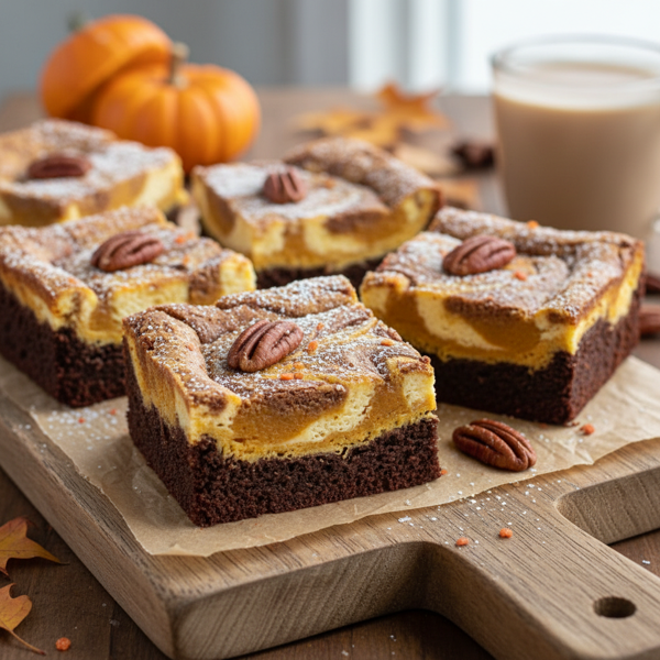 Decadent Pumpkin Cheesecake Brownies recipe