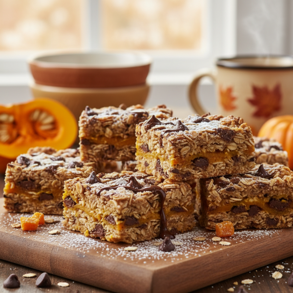 Decadent Pumpkin Chocolate Chip Granola Squares recipe