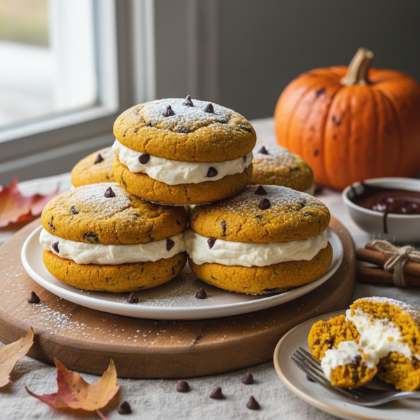 Decadent Pumpkin Chocolate Chip Whoopie Pies recipe