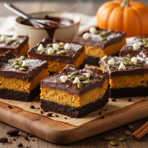 Decadent Pumpkin Chocolate Dream Bars recipe