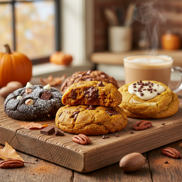 Decadent Pumpkin Chocolate Trio Cookies recipe
