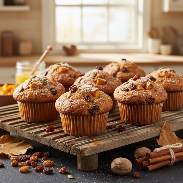 Decadent Pumpkin Raisin Delight Muffins recipe