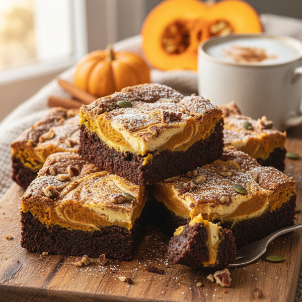 Decadent Pumpkin Spice Brownies recipe