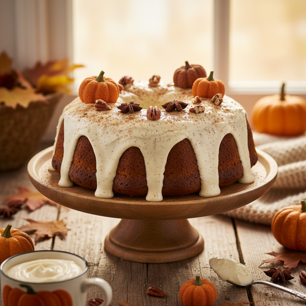 Decadent Pumpkin Spice Delight Cake recipe