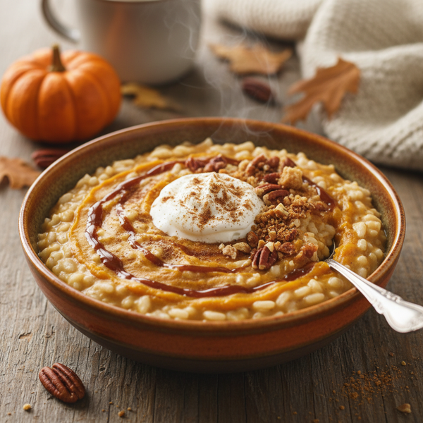 Decadent Pumpkin Spice Rice Pudding recipe