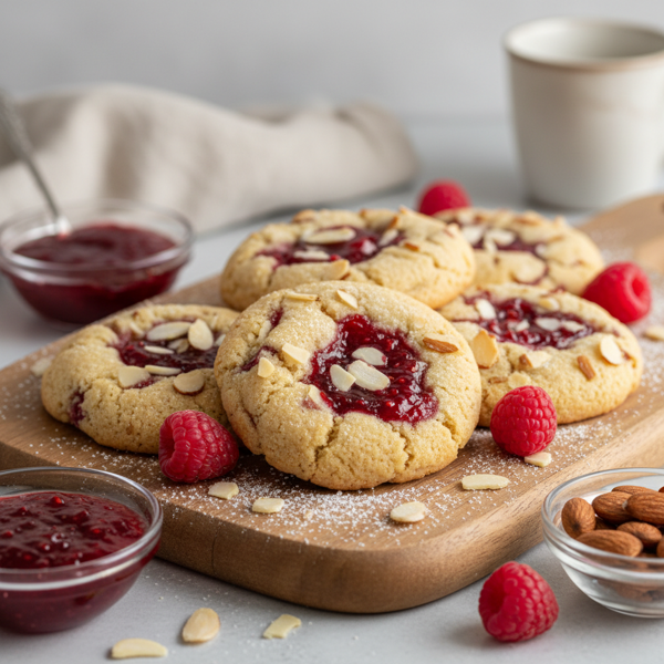 Decadent Raspberry Almond Bliss Cookies recipe