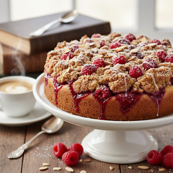 Decadent Raspberry Almond Coffee Cake recipe