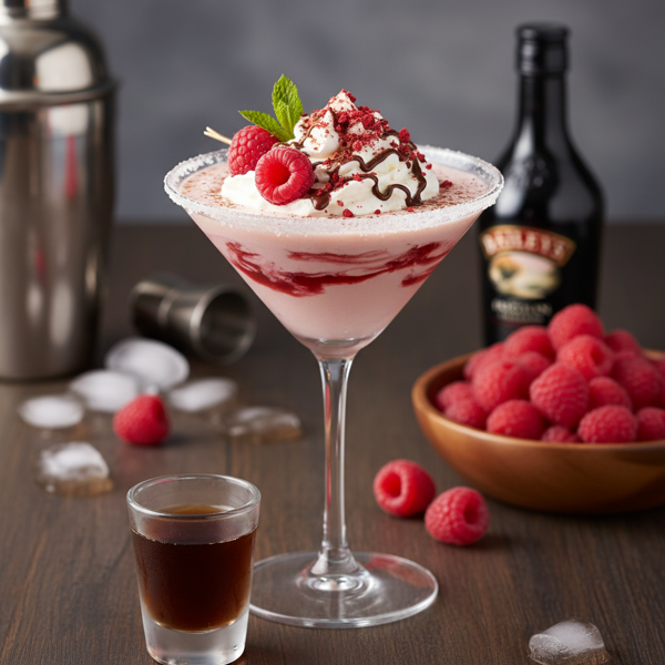 Decadent Raspberry Bailey's Martini recipe