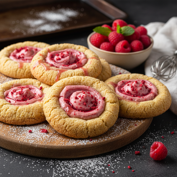 Decadent Raspberry Cheesecake Cookies recipe