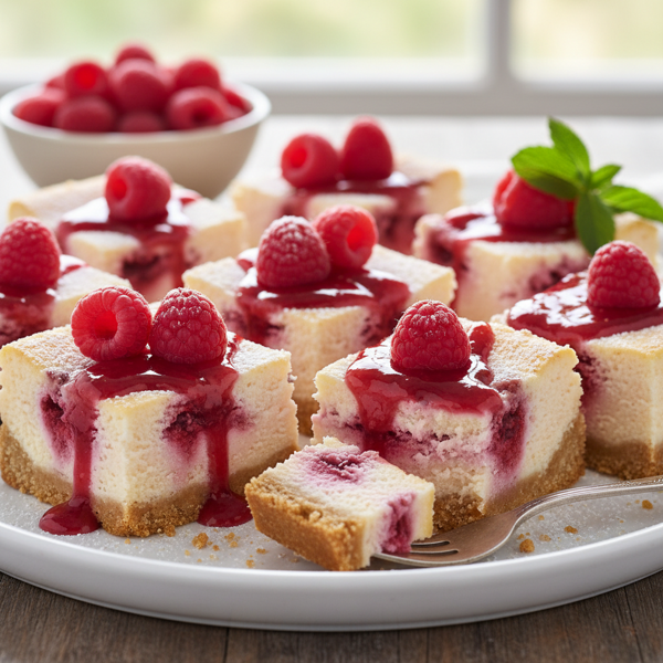 Decadent Raspberry Cheesecake Squares recipe