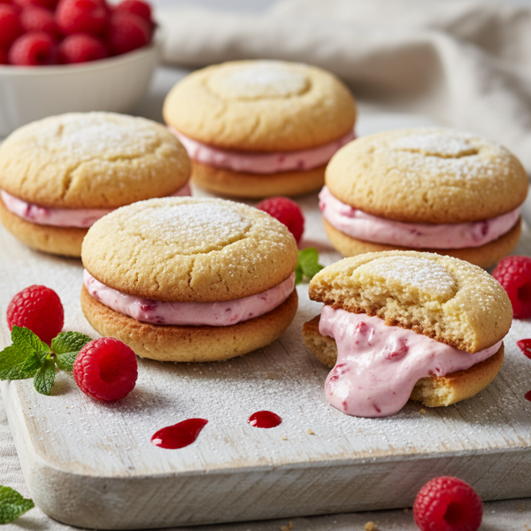 Decadent Raspberry Cream Sandwich Cookies recipe