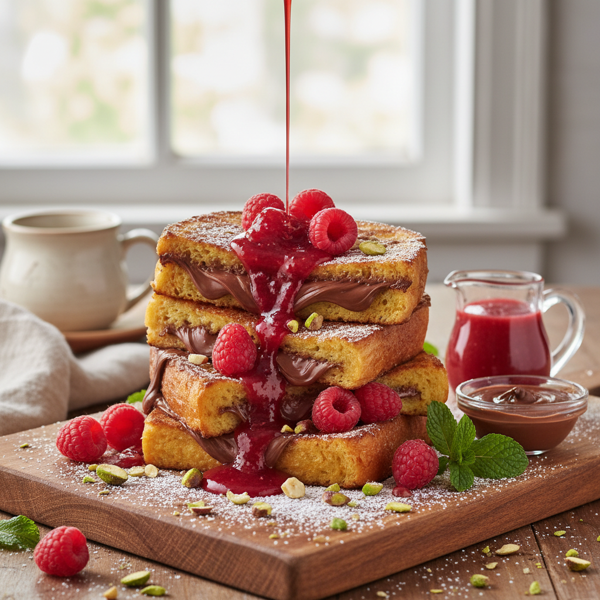 Decadent Raspberry Nutella French Toast Delight recipe