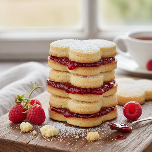 Decadent Raspberry Shortbread Hearts recipe