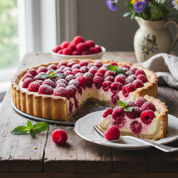 Decadent Raspberry Sour Cream Tart recipe