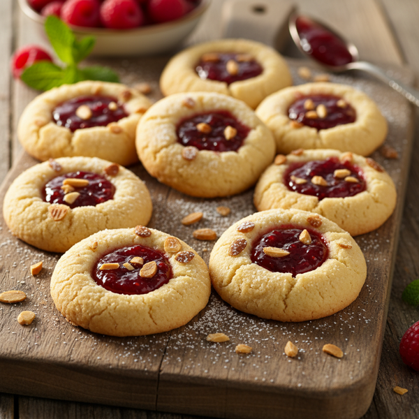 Decadent Raspberry Thumbprint Cookies recipe