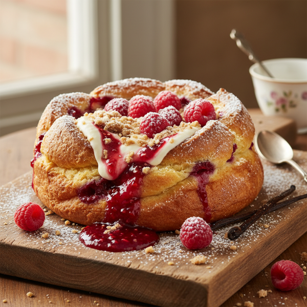 Decadent Raspberry Vanilla Bake recipe