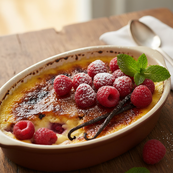 Decadent Raspberry Vanilla Crème Brûlée recipe