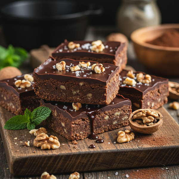 Decadent Raw Chocolate Walnut Bars recipe
