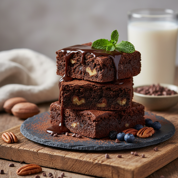 Decadent Raw Vegan Cocoa Bliss Brownies recipe