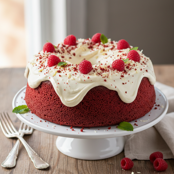 Decadent Red Velvet Angel Food Cake recipe