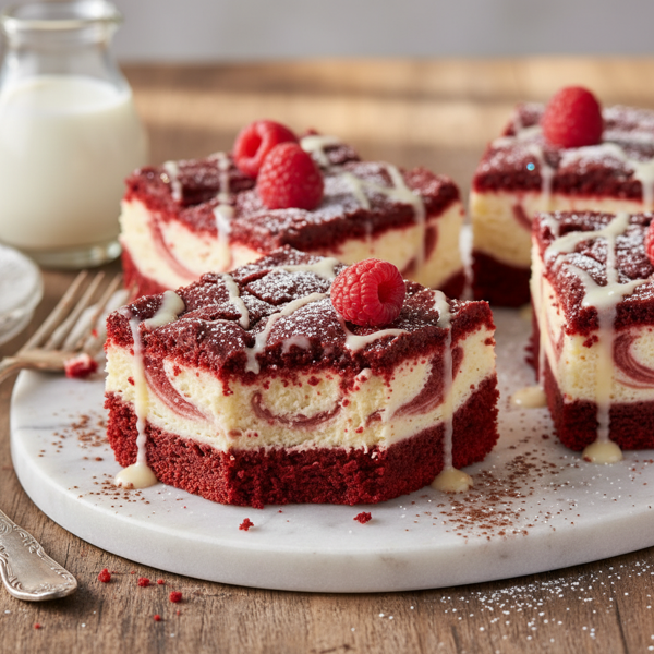 Decadent Red Velvet Cheesecake Bars recipe
