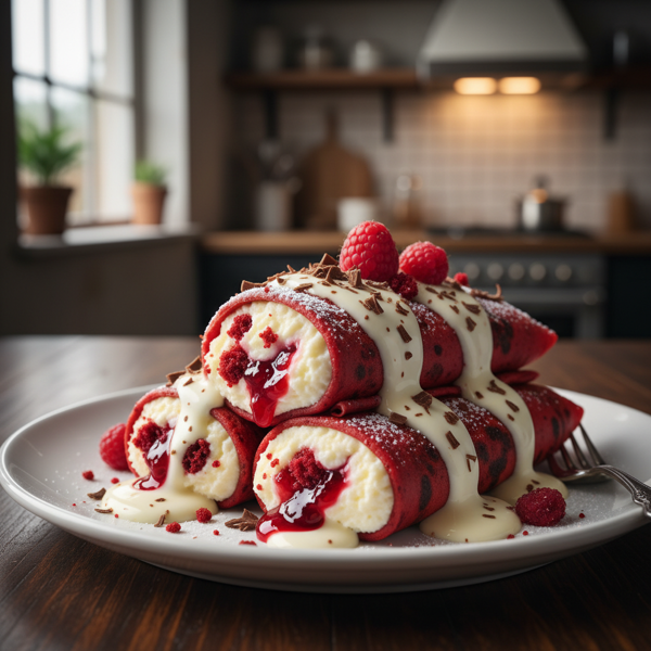 Decadent Red Velvet Cheesecake Crepes recipe