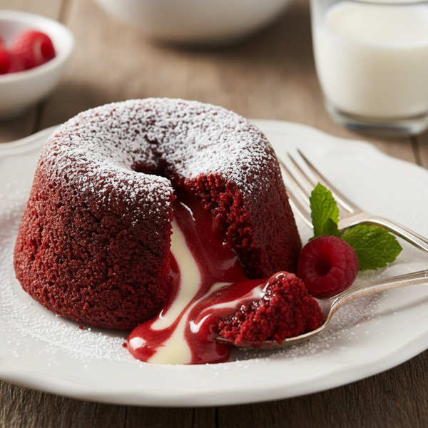 Decadent Red Velvet Molten Lava Cake recipe