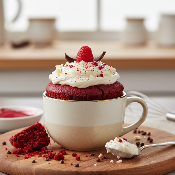 Decadent Red Velvet Mug Cake recipe