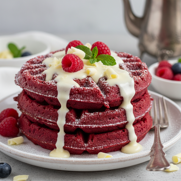 Decadent Red Velvet Waffles recipe