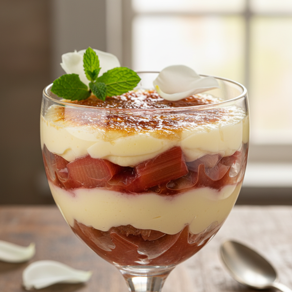 Decadent Rhubarb Custard Delight recipe