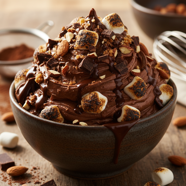 Decadent Rocky Road Frosting recipe