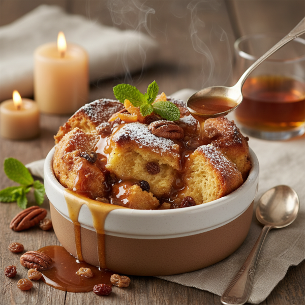 Decadent Rum-Soaked Bread Pudding recipe