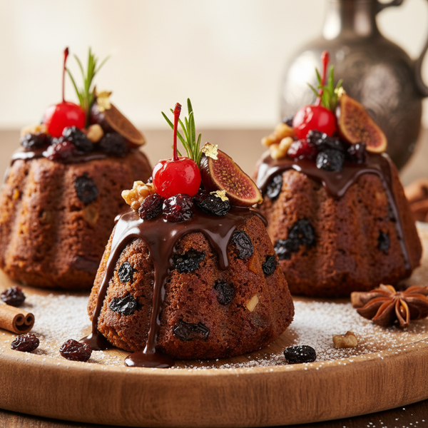 Decadent Rum Fudge Fruitcake Cupcakes recipe