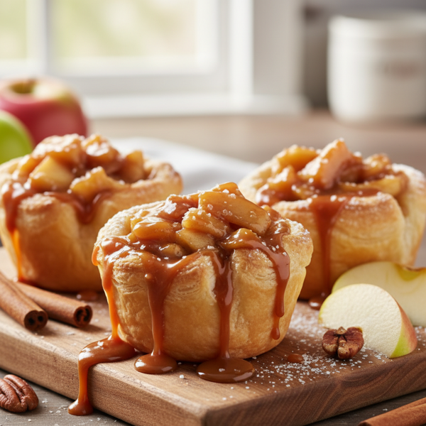 Decadent Salted Caramel Apple Pastry Cups recipe
