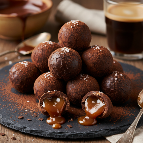 Decadent Salted Caramel Chocolate Truffles recipe