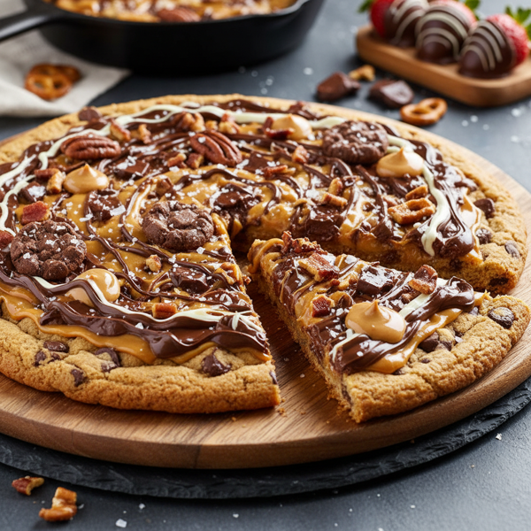 Decadent Salty-Sweet Chocolate Chip Cookie Pizza recipe