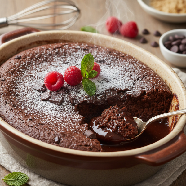Decadent Self-Saucing Chocolate Pudding Cake recipe