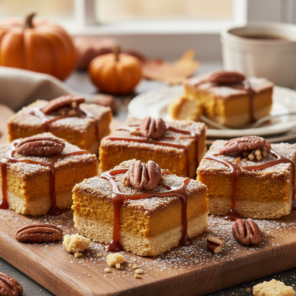 Decadent Shortbread Pumpkin Pie Squares recipe