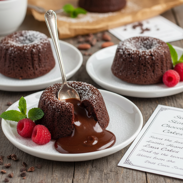 Decadent Skinny Chocolate Lava Cakes recipe