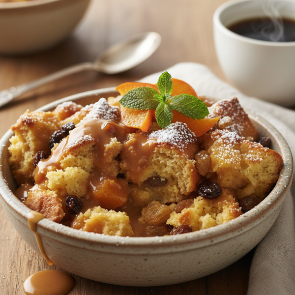Decadent Slow-Cooked Persimmon Bread Pudding recipe