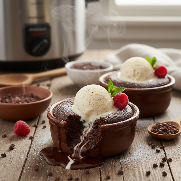 Decadent Slow Cooker Self-Saucing Chocolate Pudding recipe