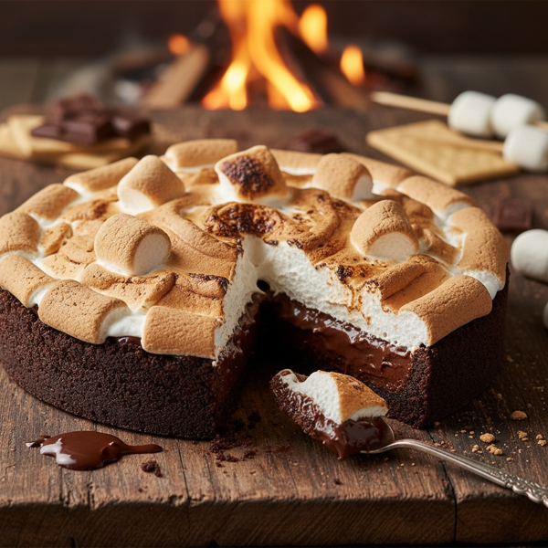 Decadent S'mores Chocolate Pudding Pie recipe
