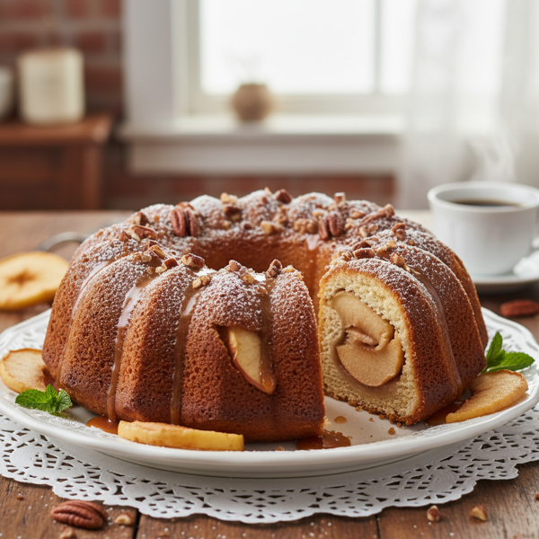 Decadent Sour Cream Apple Bundt Cake recipe