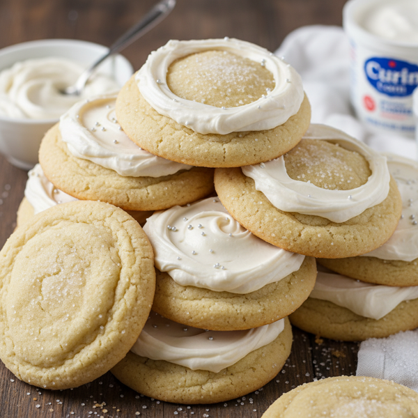 Decadent Sour Cream Sugar Cookies with Cream Cheese Frosting recipe