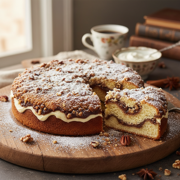 Decadent Sour Cream Swirl Coffee Cake recipe
