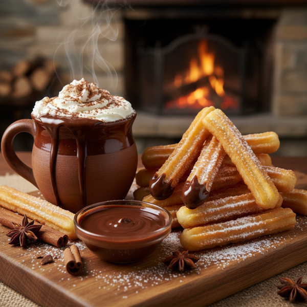 Decadent Spanish Hot Chocolate with Heavenly Churros recipe