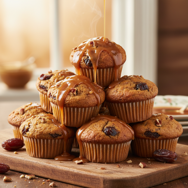Decadent Sticky Date Muffins with Luxurious Toffee Drizzle recipe