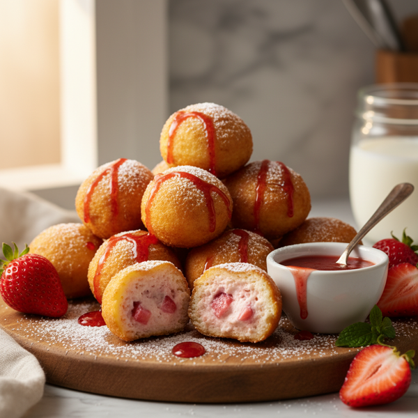 Decadent Strawberry Cheesecake Poppers recipe